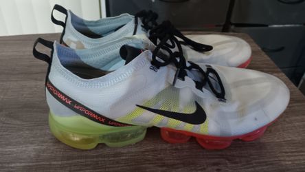 Nike Air Vapormax 2019 Volt and Crimson