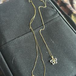 Two Real Gold Chains The One With The Pendant are both 10 carat. The other chain is 14 karat price for both 295.