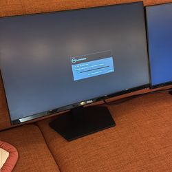 2 Dell Computer Monitors - Dell SE2419Hx 23.8" IPS Full HD (1920x1080) Monitor,Black