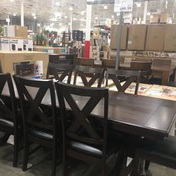 Bayside furnishing 9 Piece Dining Table Set 