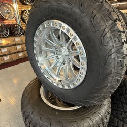 17x9 6x139.7 AREAN WHEELS MACHINE FINISH WITH 265/70r17 AT  