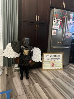 St. Michael the Archangel Kids’ Costume + Handmade Wings – 4T – $40 OBO