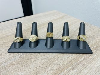 14K Yellow Gold Nugget Rings 