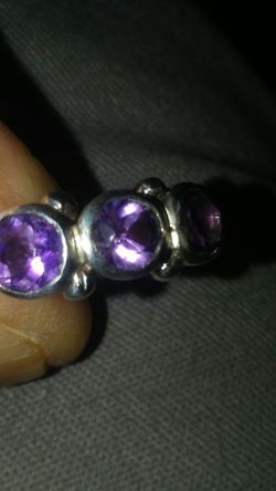 Sterling silver ring.real stone