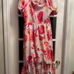 High Low Colorful Dress 3X New With Tags 