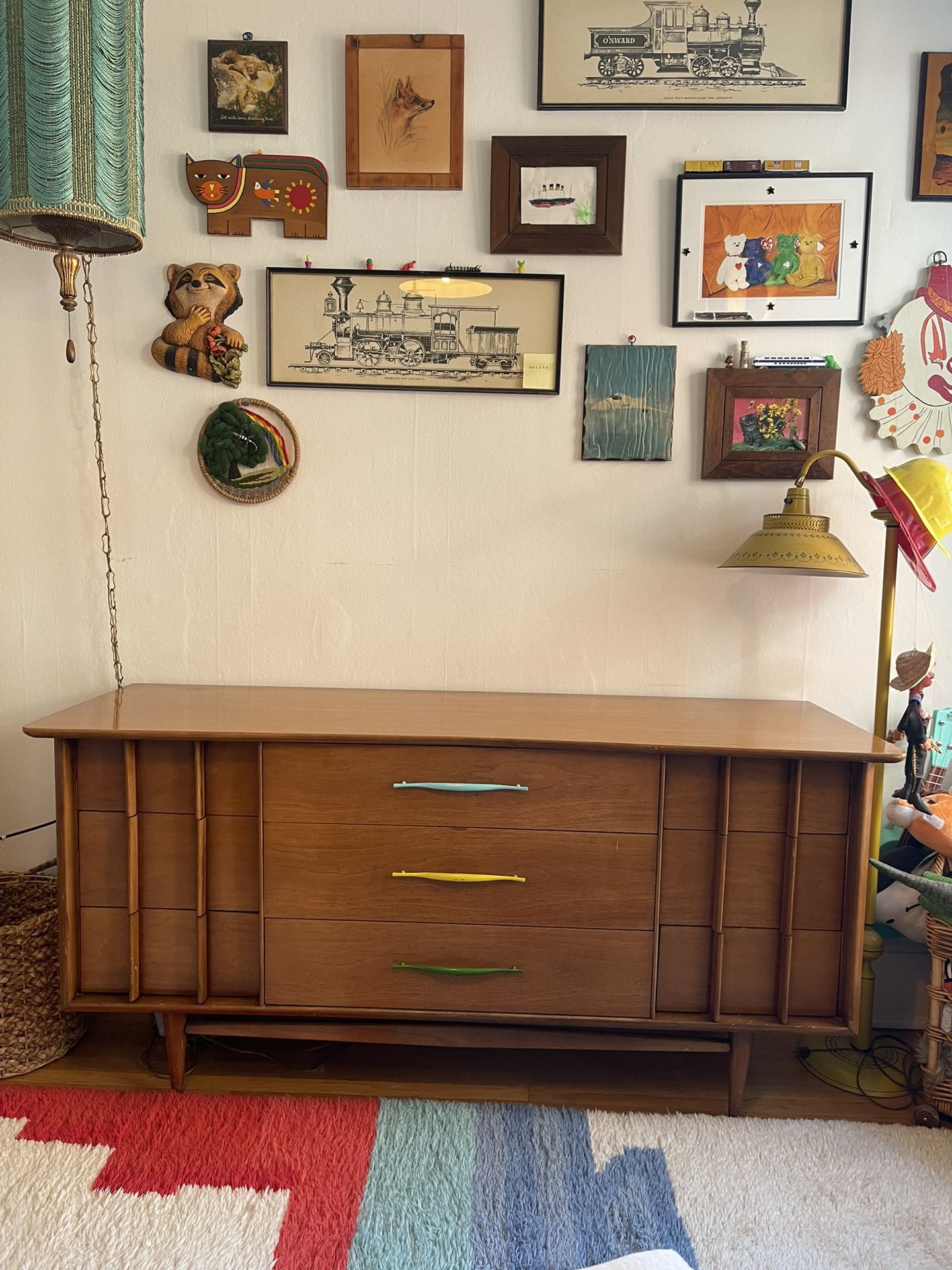 Walnut Kent Coffey Foreteller Lowboy Dresser