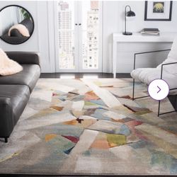 8 x 10 Modern Abstract Rug - Excellent Condition, Clean And Smoke Free Home, No Pets