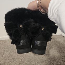 Juicy Couture Black Fur Boots