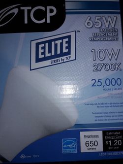 Brand new never opened still in box TCP Elite 10W Bulb that replaces 65W Halogen Bulb