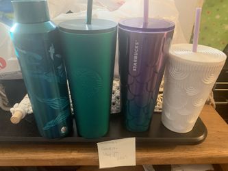4 Starbucks Cups Bnwt $130 Value
