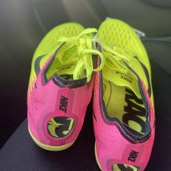 Nike Zoom Victory 3 OC Volt Pink Mens Track & Field Distance Running Shoes Size 10.5