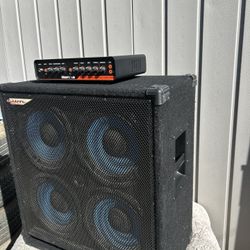 Ashdown Bass Cab 4x10 300w, Hartke TX300 Bass Head