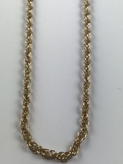 14k Solid Gold Nice Fancy Style Chain