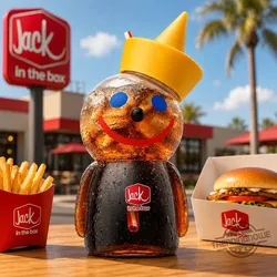 🔥 RARE Jack in the Box Glass Sipper Cup - 75th Anniversary (NEW IN BOX) 🔥