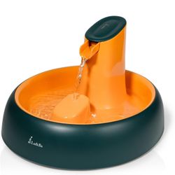 Lu&Ba Pet Water Fountain, Automatic Waterfall Dog Water Fountain Adjustable Water Flow Setting Drinking Fountain for Cats Dogs Pet