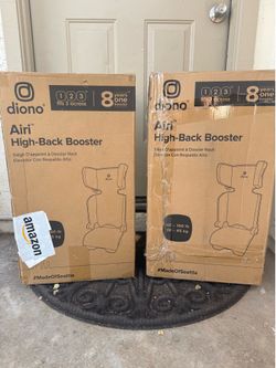 NEW! 2 Diono Ari black high back booster car seats