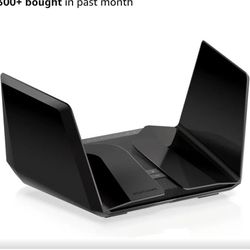 NETGEAR Nighthawk WiFi 6E Router (RAXE500)- Security Features, 12-Stream Gigabit Router AXE11000