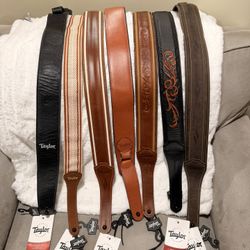 Taylor Guitar Straps – Brand New Leather & Woven (Premium) – Lot or Individual