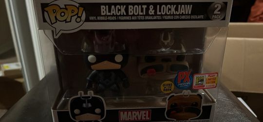 Funko Pop Black Bolt & Lockjaw 2-Pack SDCC Exclusive