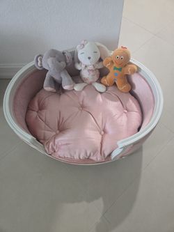 George Pink Velvet model designer pet furniture bed