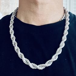 Sale! 10mm  24” Bold & Heavy (136g!) High-Polished Stainless Steel Rope Chain
