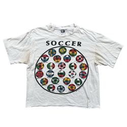 Vintage 90s Soccer Shirt World Cup Size Large