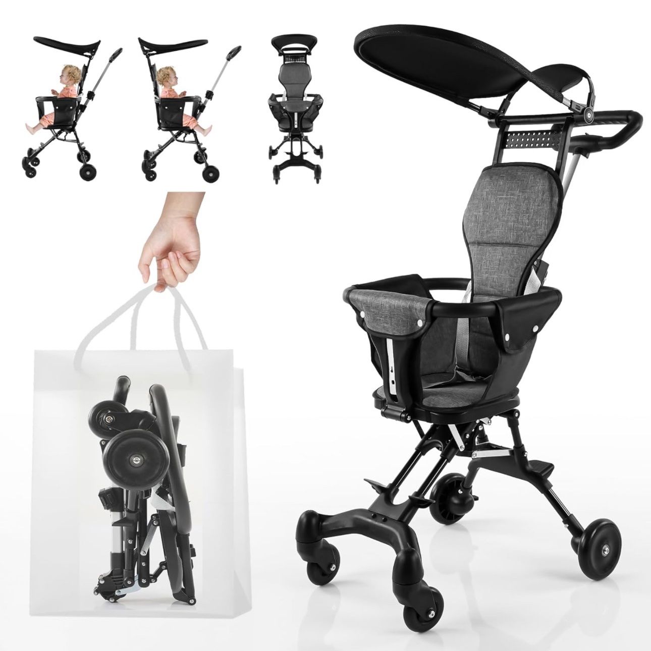 Baby-Stroller-Travel-Light-Stroller, Portable Compact Stroller