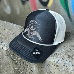 Sitka Mens Darkest Hi Pro Foam Trucker Black White Hat Sz O/S