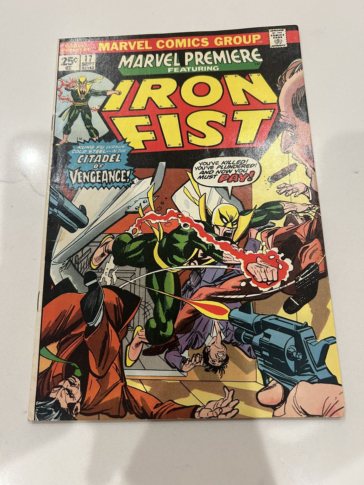 Marvel Comics Marvel Premiere #17, Key Issue:3rd appear and Origin Iron Fist, VF