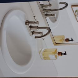 20-1/4 Oval Drop-In Bathroom Sink Bowl, White