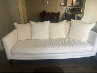 White Sofa with pillows
