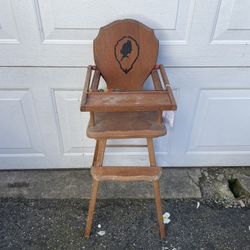 Antique Large Doll High Chair