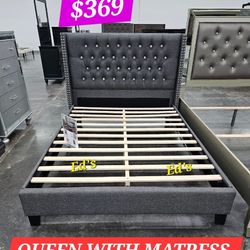 BRAND NEW QUEEN PLATAFORM BED FRAME WITH MATRESS INCLUDED$389