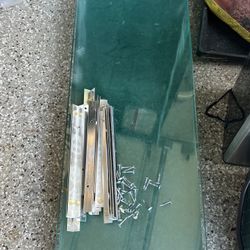 Glass Shelves 1/2in Thick. With Metal Brackets