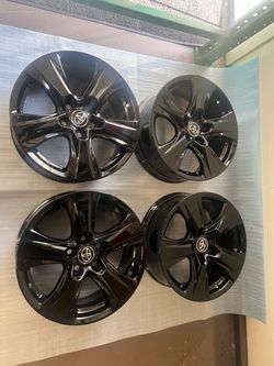 Toyota rav4 rims 17” OEM Factory Wheels Rines new gloss black powder coated ( exchange available )( Cambio Disponible ) fits Rav 4 Sienna Highlander T