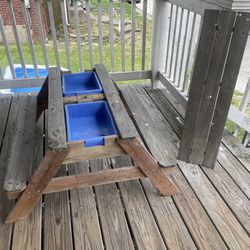 Kids Picnic Table Removable Top Water Sand Box