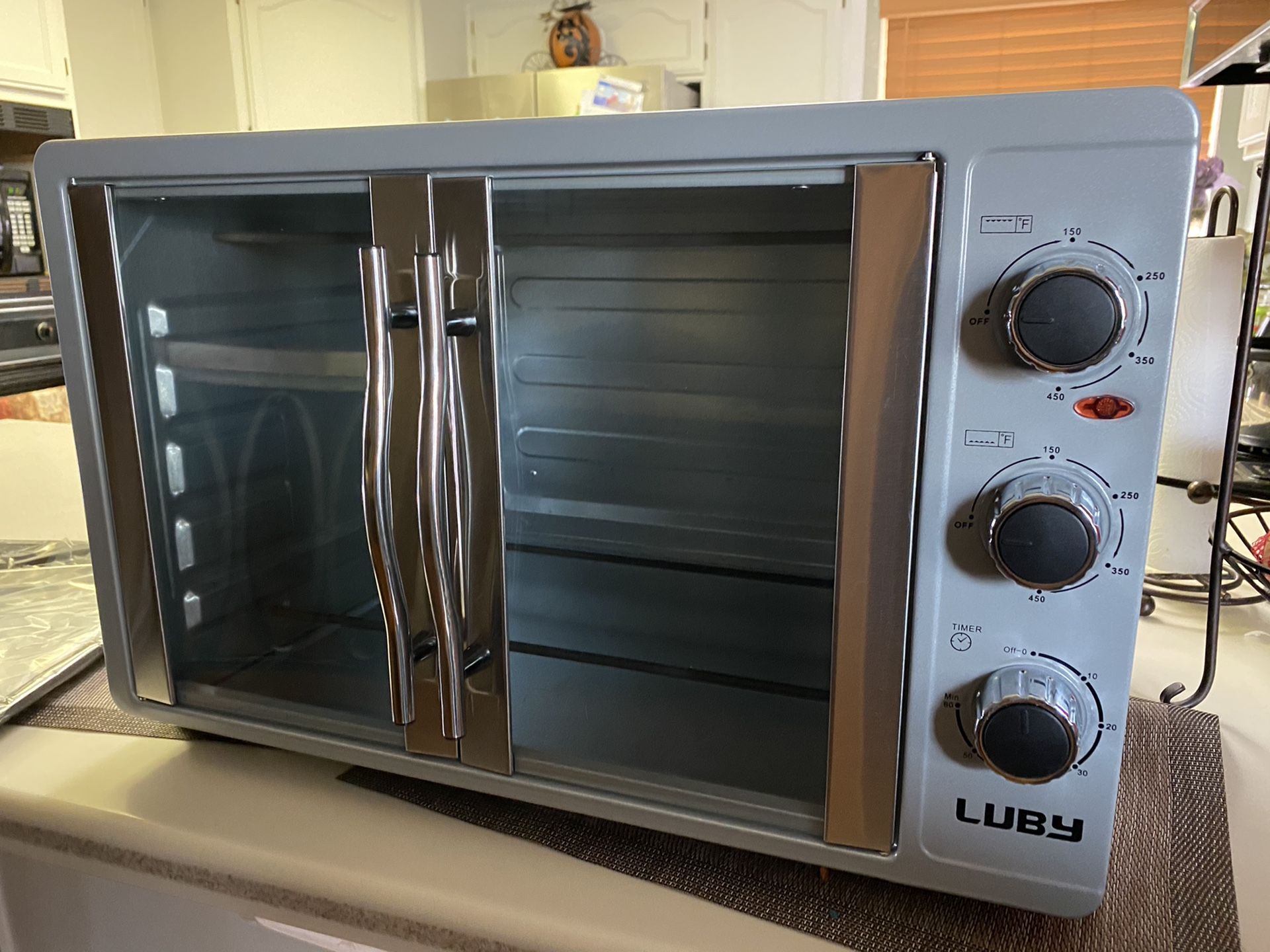 Luby Extra Large Toaster Oven, 18 Slices, 14'' Pizza, 20lb Turkey
