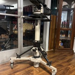 Vinten Pro-Ped Broadcast Pedestal + Vinten 3076 Head + Listec Teleprompter – Complete TV Studio Setup 