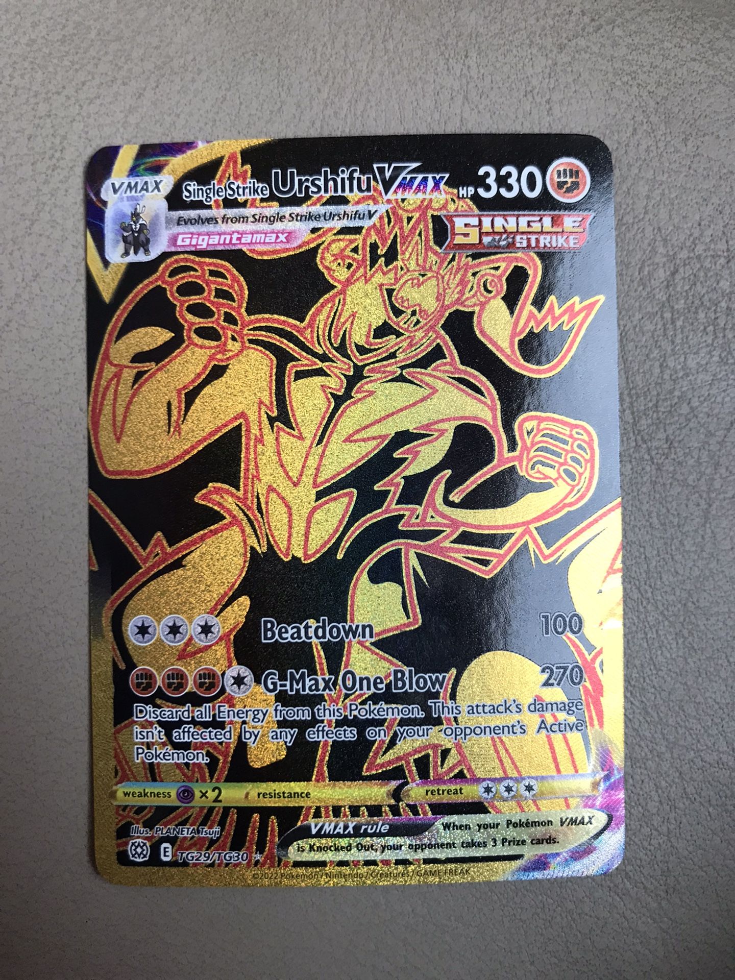 Single Strike Urshifu Vmax Tg29/tg30