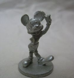 Vintage Miniature Mickey Mouse Pewter Figurine