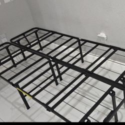 Mainstays 14" High Quad Fold Steel Platform Bed Frame Twin