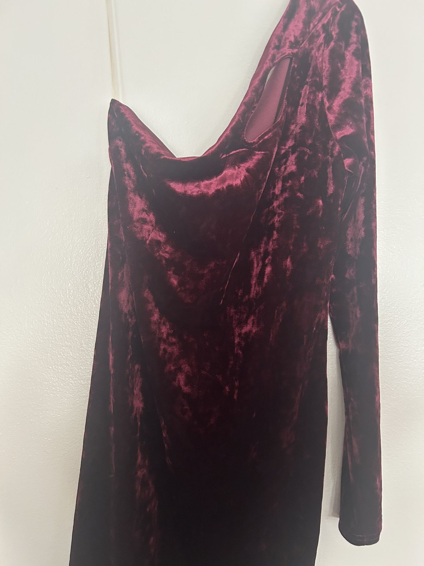 Charlotte Russe maroon suede dress