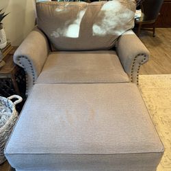 Chair And A half With Matching Ottoman 