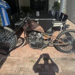 1987 Suzuki Custom Motorcycle 26” Wheels 9ft Long