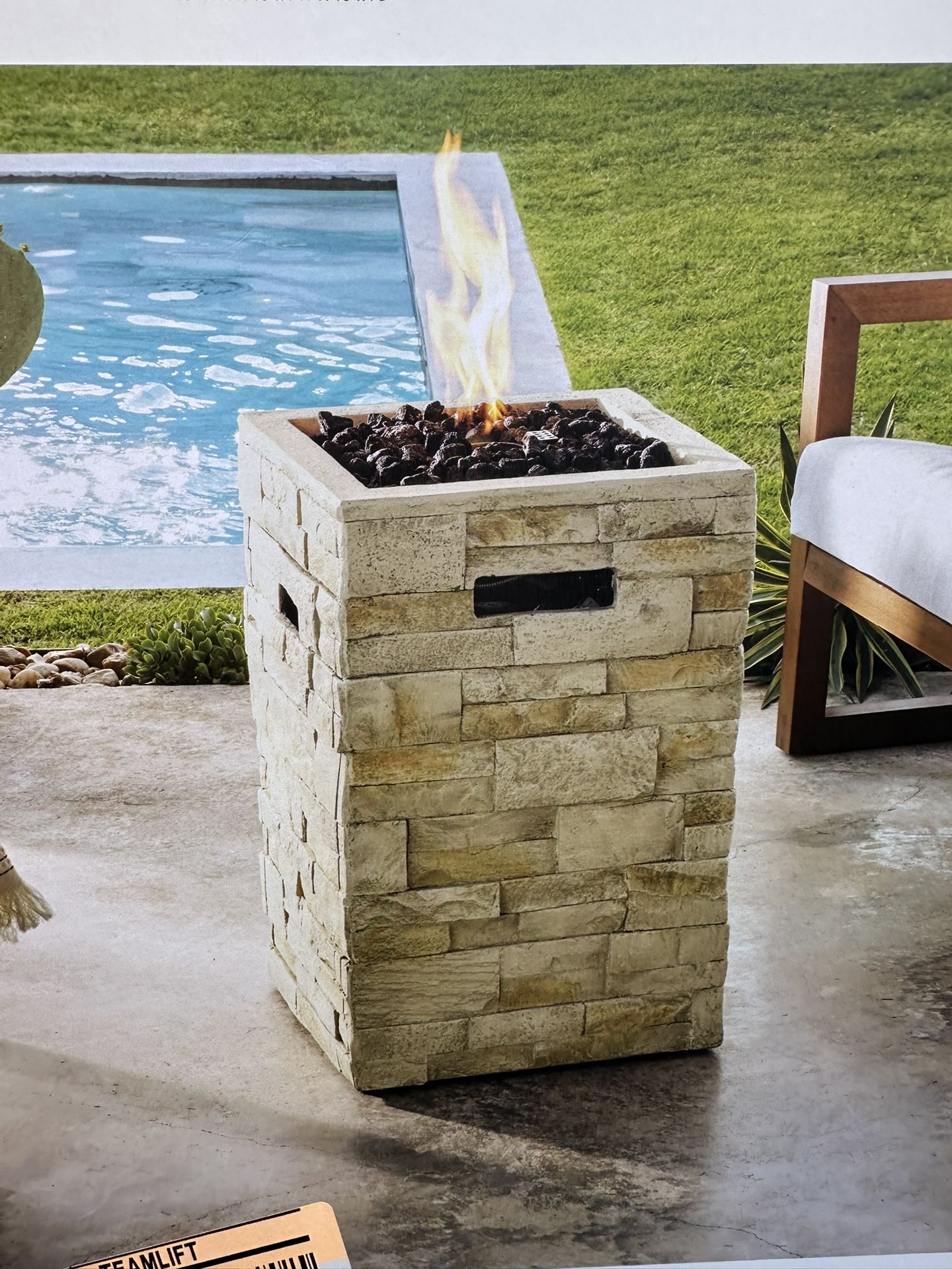 Outdoor gas Fire Column $90