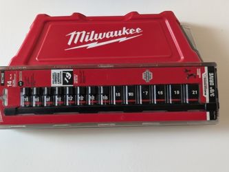 SHOCKWAVE 1/4 in. Drive Metric 6 Point Impact Socket Set (14-Piece)