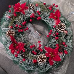 Christmas Wreath for Front Door Outdoor Christmas Wreath with Pine ...