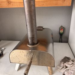 BIG HORN 12" Woodfire Pizza Stone Oven, 887°F, Stainless Pizza Cooker, Portable for Party Usage