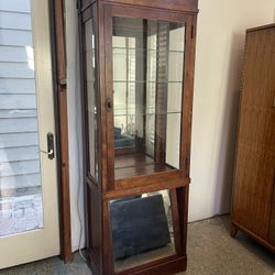 Antique shoe display case