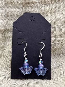 Butterfly Earrings Blue Beach